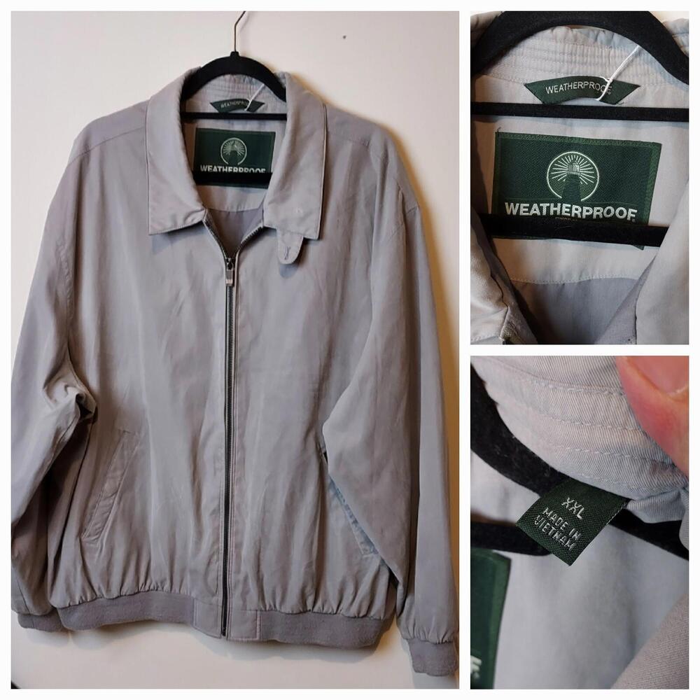 Men’s Weatherproof Garment Company Gray Zip Up Jacket Size‎ XXL, 2XL